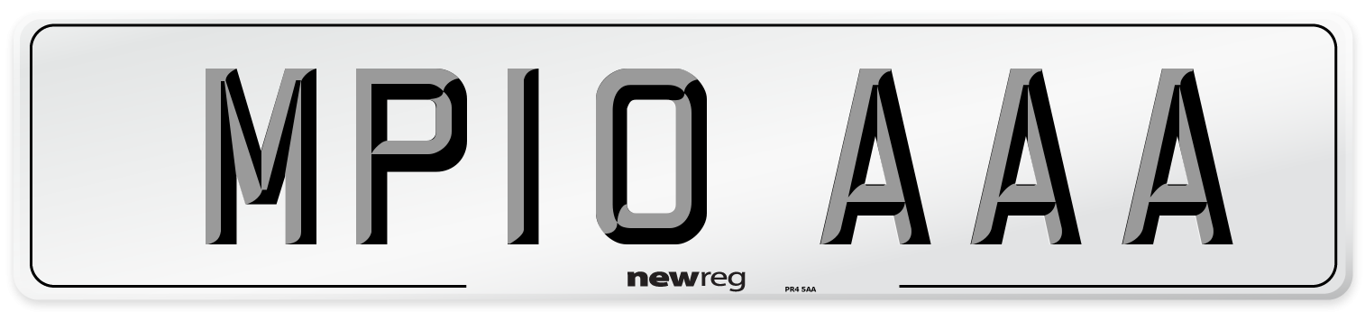 MP10 AAA Number Plate from New Reg